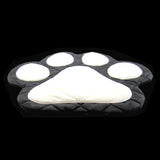 Handmade Black and White Paw Print Pet Mat