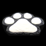 Handmade Black and White Paw Print Pet Mat