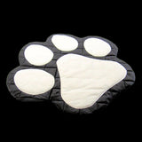 Handmade Black and White Paw Print Pet Mat