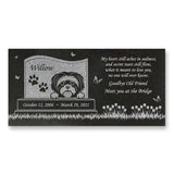 Shih Tzu Personalized Dog Memorial - Granite Stone Pet Grave Marker - 6x12 - Willow