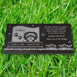 Shih Tzu Personalized Dog Memorial - Granite Stone Pet Grave Marker - 6x12 - Willow