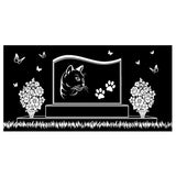 Personalized Cat Memorial - Granite Stone Pet Grave Marker - 6x12 - Zander